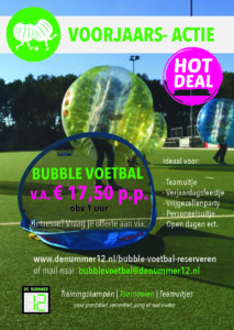 Bubble voetbal actie